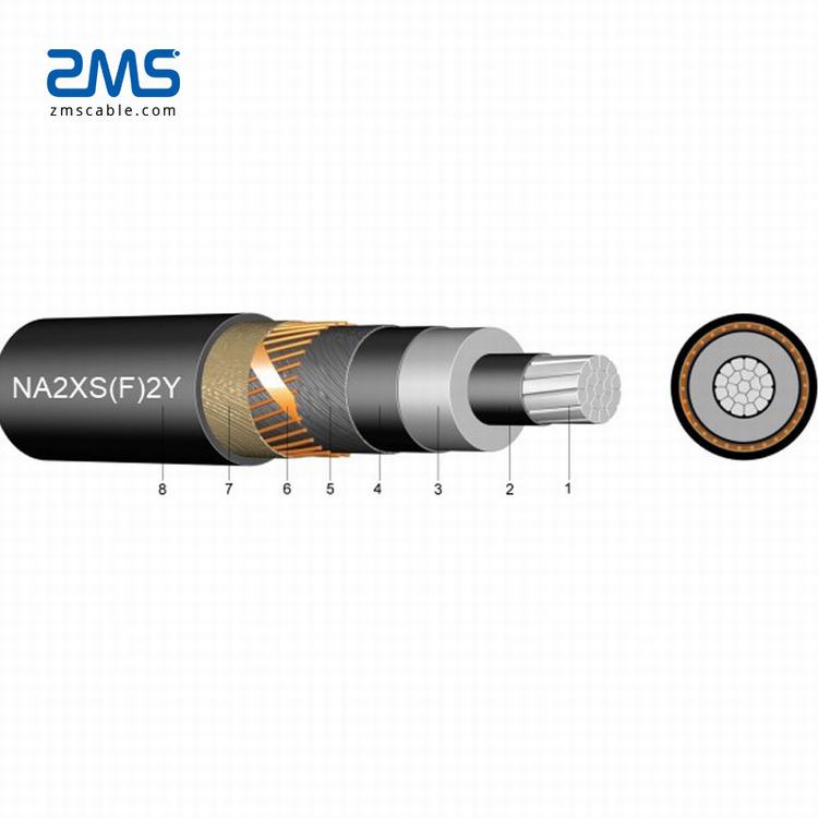 NA2XSY blindado de alambre de cobre Alambre de protección de medio voltaje cable de un solo núcleo 1x50mm2 11KV