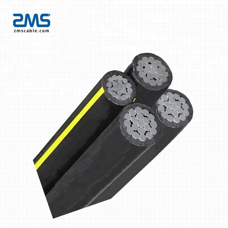 Overhead distribution cable 4 *16mm round aluminum cores ABC cable