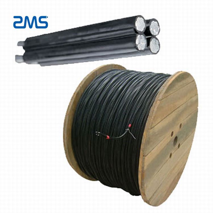 Overhead distribution line aluminum conductor aac aaac acsr with xlpe insulation al abc 4 core 35mm2 cable