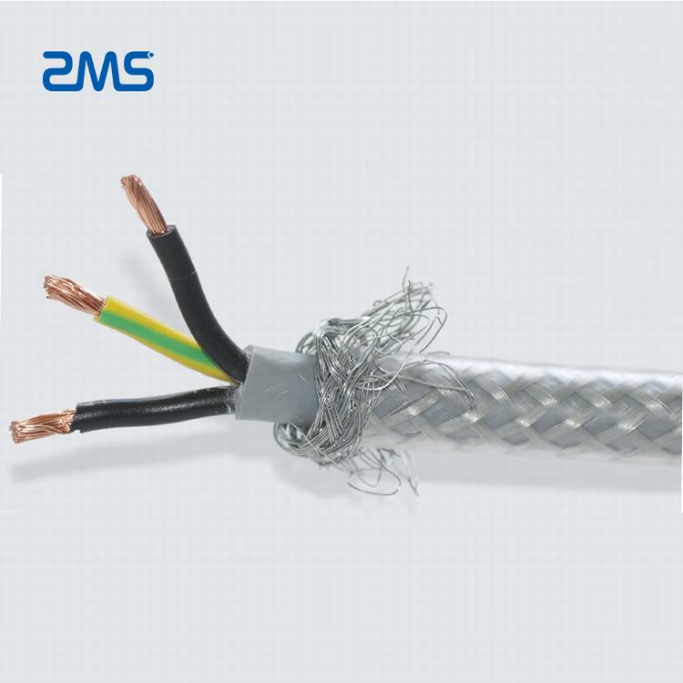PVC Screened Flameproof Flexible Electric Copper Control Cable 450/750V