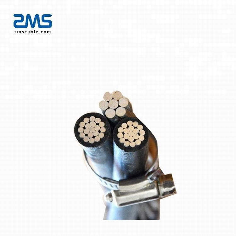 PVC insulated or XLPE insulated Ariel Conductor ABC Cable HD 626 S1 three core cable Areial Bundled Cables 4*25sqmm