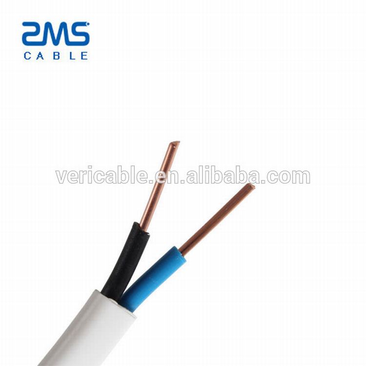 RVV 2*2.5mm2  Low Voltage Copper Conductor Multicolor PVC Insulated PVC Sheath  Power Cable
