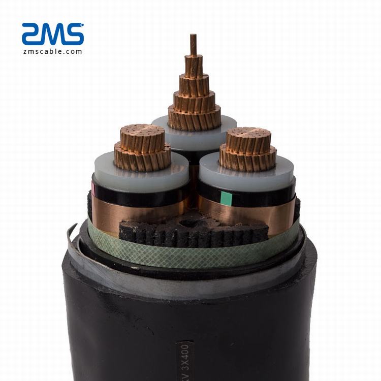 Rated voltage 11kv XLPE insulated medium voltage cable BS DIN copper core buried power cable