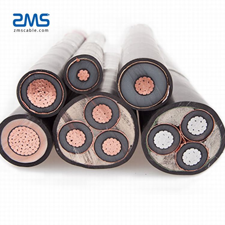 Single Core or Three Core Copper Conductor XLPE Insulation Armored Underground Power Cable