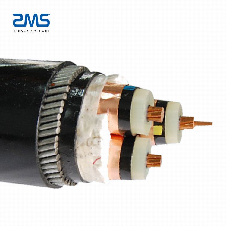 Три ядра 8,7/15kv CU/XLPE/STA/SWA/ПВХ силовой кабель среднего напряжения кабели