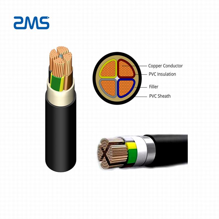 Three cores XLPE insulated PVC sheathed power cable YJV 0.6/1KV copper conductor