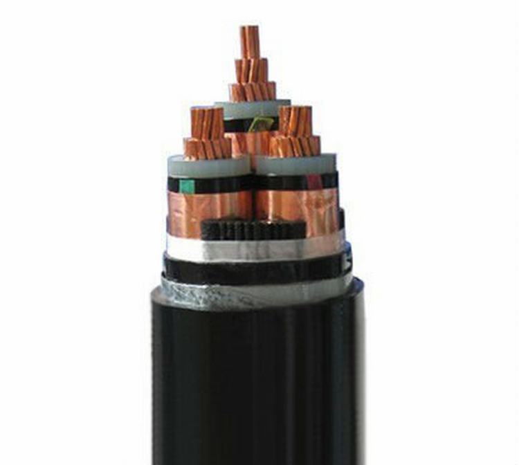 Tiga Fase Tegangan 3.6/6kv 26/35kv dengan XLPE Isolasi PVC Jaket 3 Core Kabel Listrik