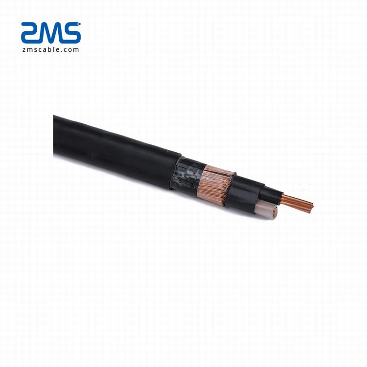Two phase SEU Power cable copper service Entrance 2 Core copper concentric neutral wire 6AWG XLPE Power cable