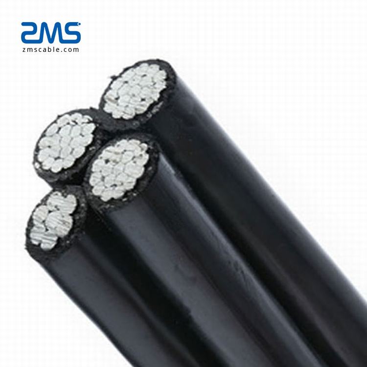 XLPE Insulated Aluminium ABC Kabel Daya dengan Kabel Tegangan Rendah 0.6/1kV 3 X150mm2 + 1X70mm2