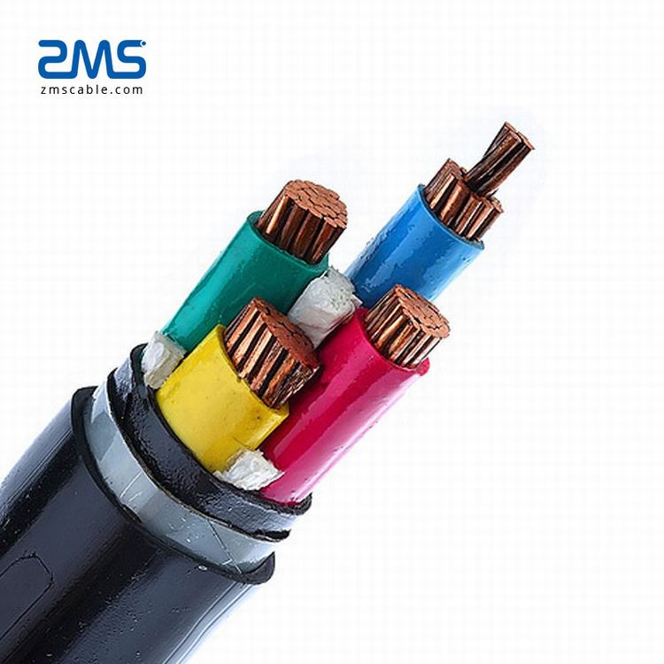 XLPE insulated Low Voltage Power Cable 0.6/1kV BS Copper Conductor Multi-core Steel tape armored cable 4*120mm
