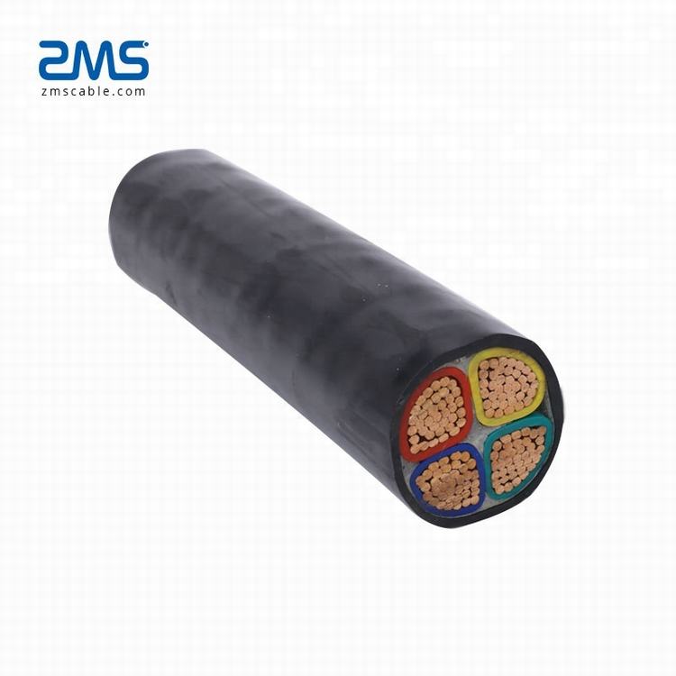 YJV 4*16mm2/4*25mm2/4*35mm2 Conductor de cobre XLPE aislamiento cubierta de PVC Cable de alimentación