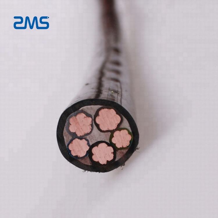 ZMS สายแรงดันไฟฟ้าต่ำ 5*120mm2 ตัวนำทองแดง XLPE ฉนวน PVC Sheathed สายเคเบิล