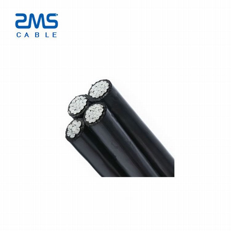 Abc wire cable LV aluminium 3 상 선 유연한 Insulated Cable abc cable 3x70 + 50 미리메터 XLPE overhead 2x16mm2
