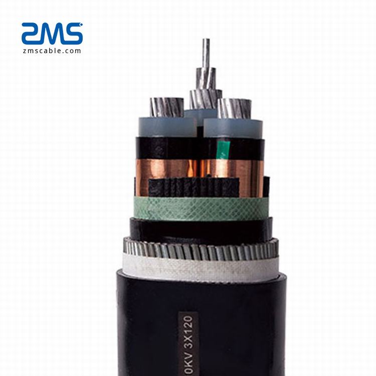 Armor MV kabel xlpe/PVC Aluminium Geleider 11kv 3 Core Power Kabel