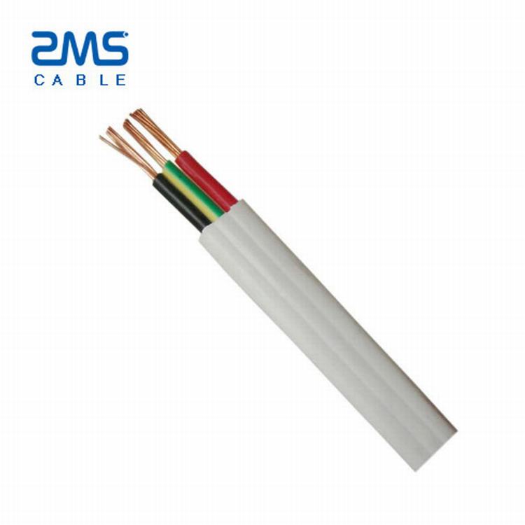 high quality 2*1.5mm core soft copper PVC insulation and pvc outer sheath house wiring electrical flat cable BVVR