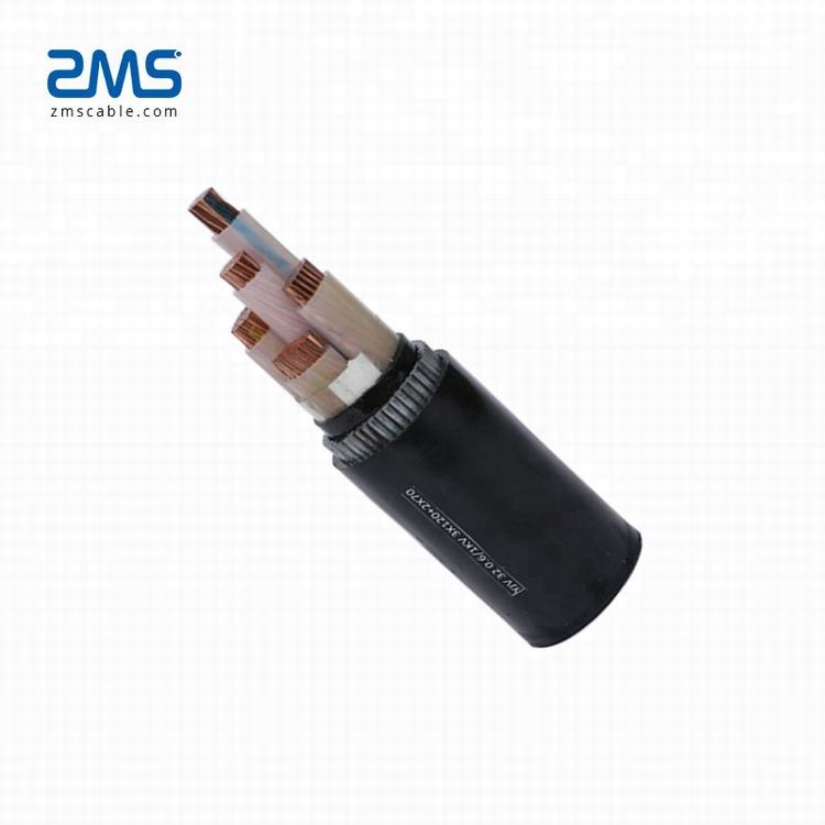 high voltage 6.35/11kV XLPE insulation steel wire armor UV resistant HDPE Red sheath mining cable