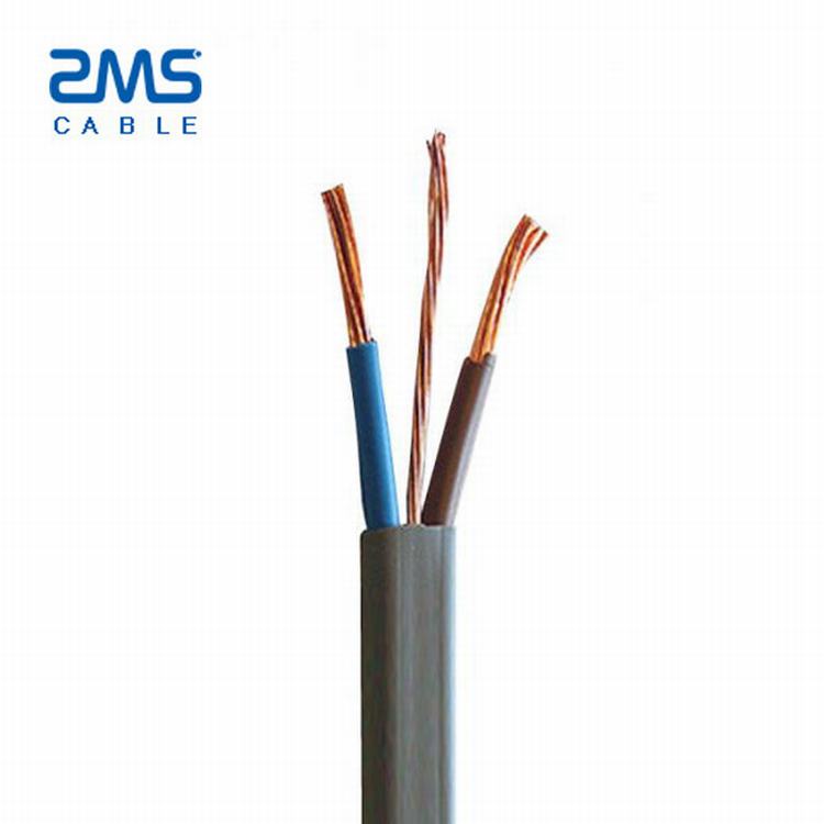 house wire copper Core power cable conductor PVC insulated flexible electrical flat wire