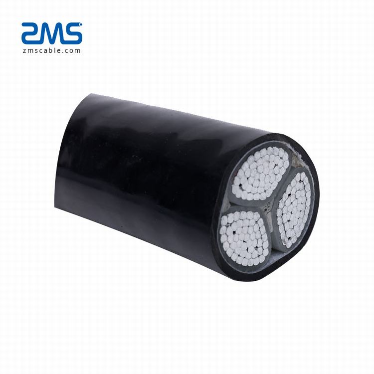 low voltage 0.6/1kV 25mm 35mm 50mm 95mm 3 core aluminum insulated unarmored power cable