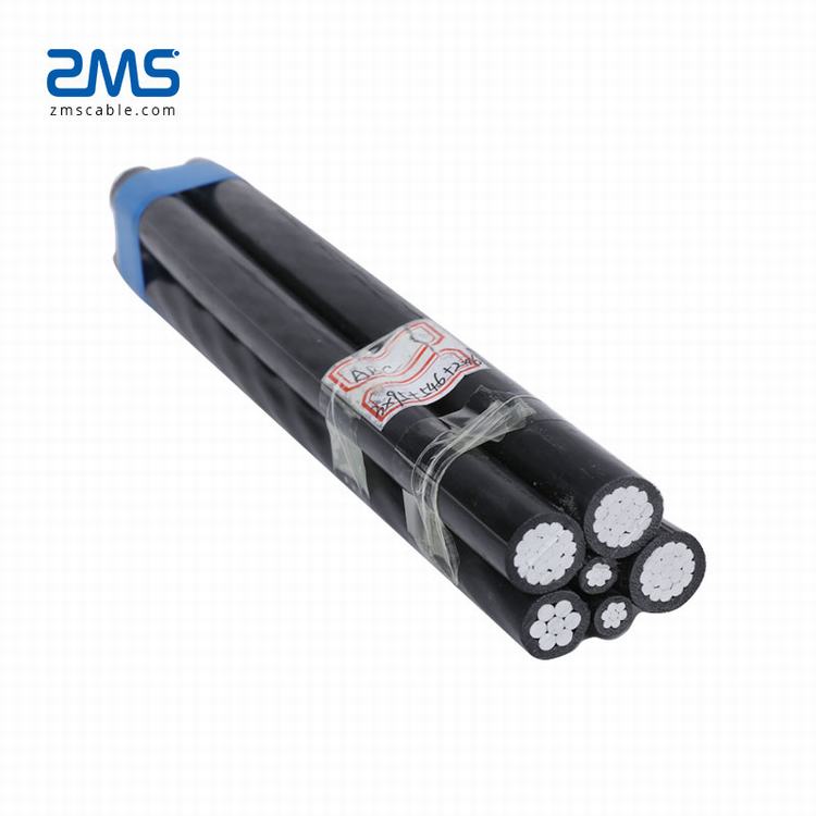 low voltage 3×50 mm2+1x35mm2+1x16mm2 with AAC phase conductor and AAAC 35mm2 xlpe insulated neutral messenger ABC Cable