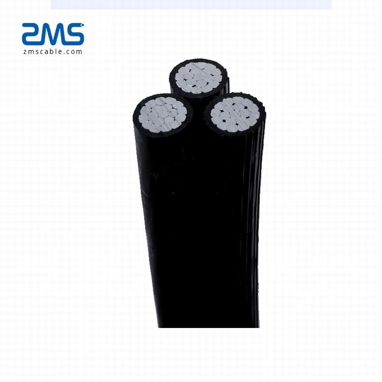 Basse tension 600/1000 V xlpe/pe/pvc abc câble en aluminium 3 core 50mm 70mm 185mm