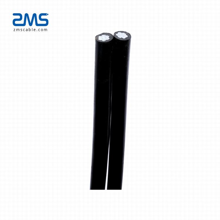 Gastos de aluminio trenzado abc cable duplex cable 2x10mm2 2x16mm2 2x35mm2