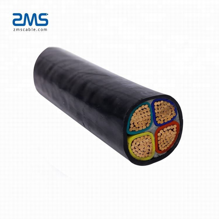 Cable de alimentación de los fabricantes/0,6/1KV LV FR-PVC cable de alimentación 1C 2C 3C 4C 5C IEC60502 negro cable de alimentación