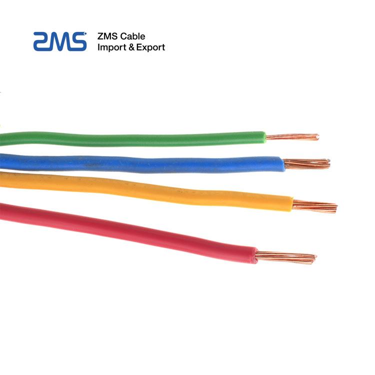 single strand copper electrical wire pvc flexible shielding cable wire 2.5mm 16mm single core cable construction cable wire