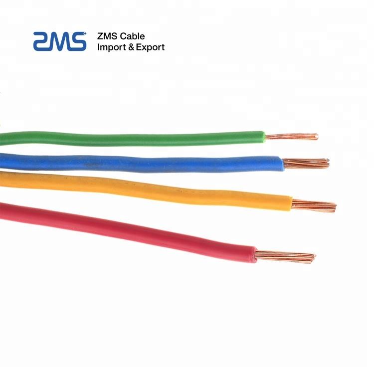 solid stranded flexible electric wire IEC CE approved 6 mm pvc insulation connecting of power  device
