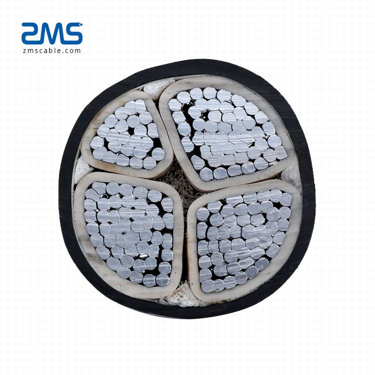 underground 0.6/1kv  Aluminum 4 core 35mm2 50mm2 75mm2 95mm2 XLPE insulated Electric Power Cable