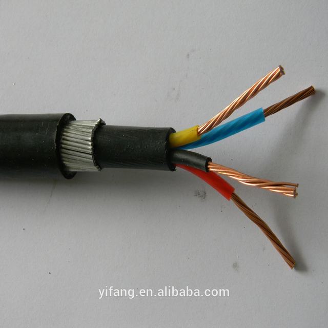 0.6/1kv copper conductor pvc insulated power cable 4 core 10mm pvc cable