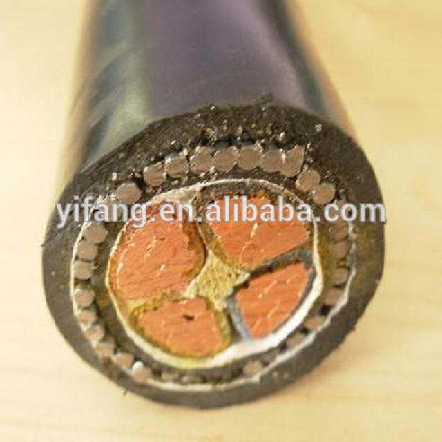 0.6/1kv cu/pvc/swa/pvc power cable 4 core armoured cable