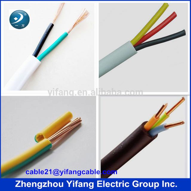 1/2/3/4/5 core 2.5mm2 1.5 mm2 round/ flat cable with copper conductor