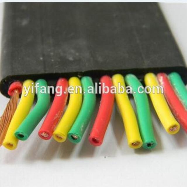 12 núcleos aislados con goma flexible plano cable 1.5mm2/2.5mm2/4mm2/6mm2