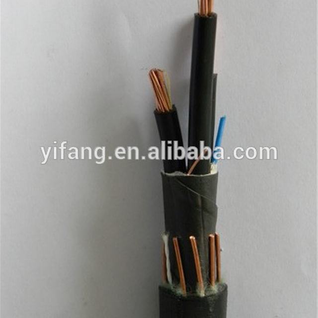 2core cuivre câble 6mm2 aérienne câble concentrique avec câble de communication