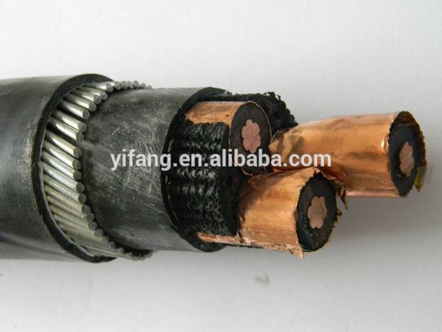3 core armoured XLPE /PVC / SWA Power Cable N2XSYRY Cable