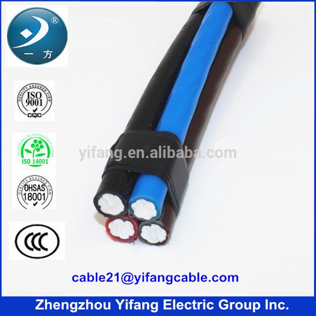 3x70mm2 1x54. 6mm2 1x16mm2 câble abc avec NF C 33-209 câble empaqueté par antenne