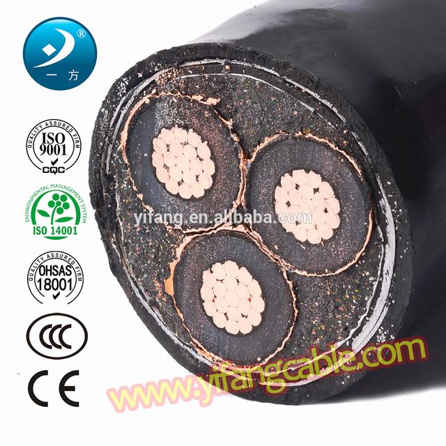 6KV 3C 150mm2 XLPE insulated Copper tape shield Cable