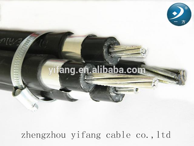 Aluminum (Al) power abc cable Aerial bundled cable size