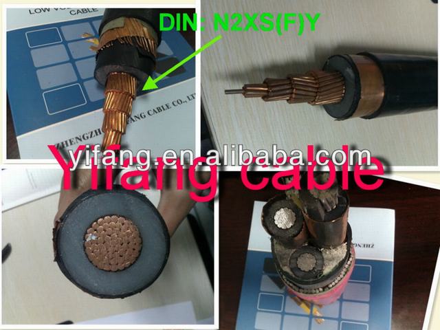 CU/XLPE/PVC/Neutral Screen/PVC 0.6/1kV cable, N2XSY cable