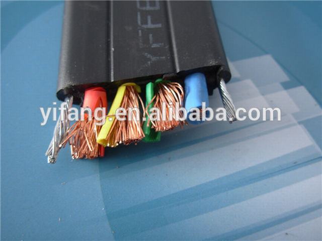 Alta flexibilidad de goma cubierta de todo tiempo plana cable eléctrico
