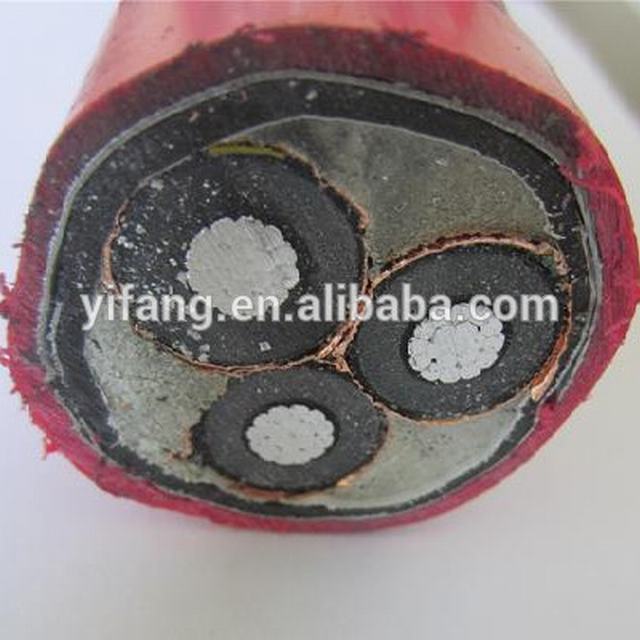 Hot sale 6/10kV 150mm2 aluminum 3 cores XLPE insulated pvc sheathed steel wire armoured power cable