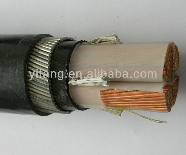 NYY-PVC-isoliertes Starkstromkabel 0,6 / 1 kV Single und Multicore