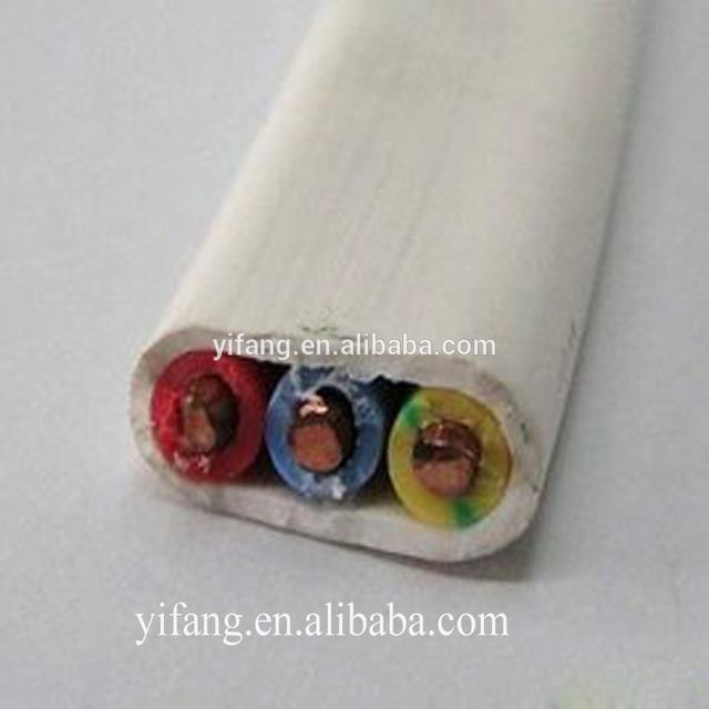 Aislamiento de PVC alambre eléctrico cable plano 3x2.5 mm2