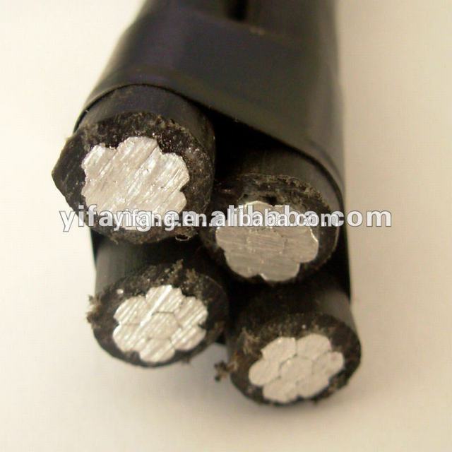 Quadruplex Conductor 600V Secondary Type URD cable Aluminum Conductor ABC cable