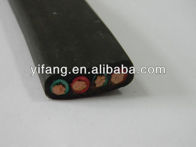 dompelpomp kabel/pomp kabel/4 kern rubber platte kabel