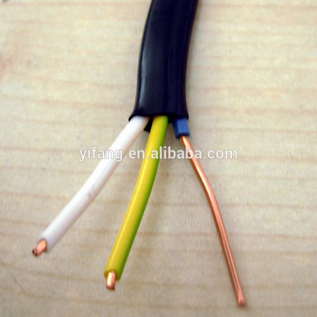 Tres núcleos conductor sólido cable eléctrico para la construcción 4mm2/6mm2/10mm2/16mm2