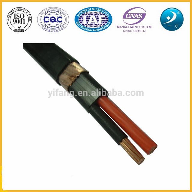 Two Cores Copper insulated split Concentric Cables Flat cable