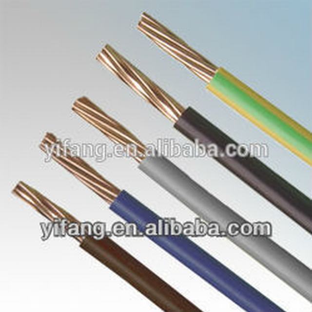 Hasta 450/750 V aislamiento de PVC alambre eléctrico cable