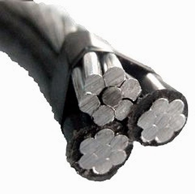 Servicio de Drop 1/0 triplex cable janthina ACSR reducido neutral soportado cable