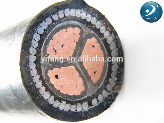 underground low voltage copper conductor xlpe power cable with armoured
